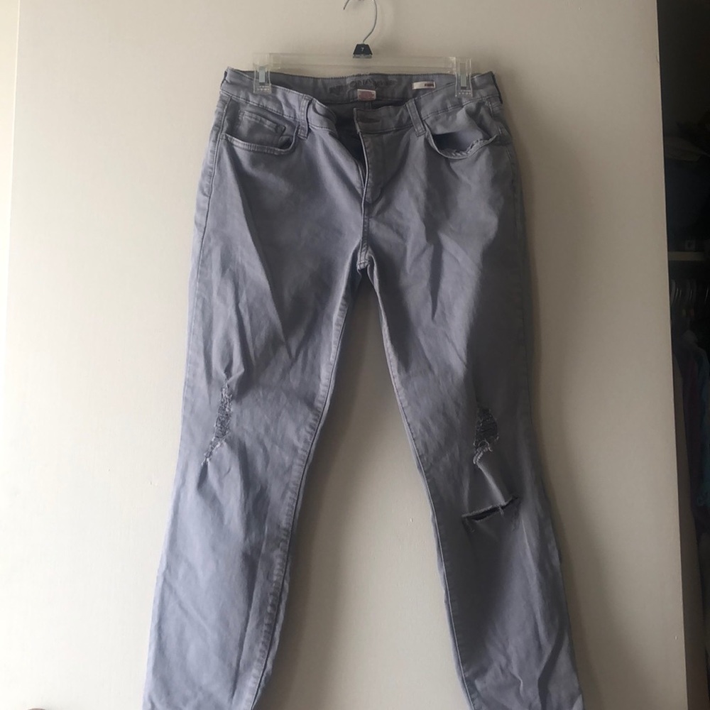 Gray skinny jeans
